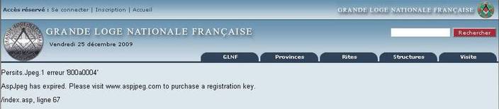 Le site de la GLNF inaccessible Le site de la GLNF inaccessible