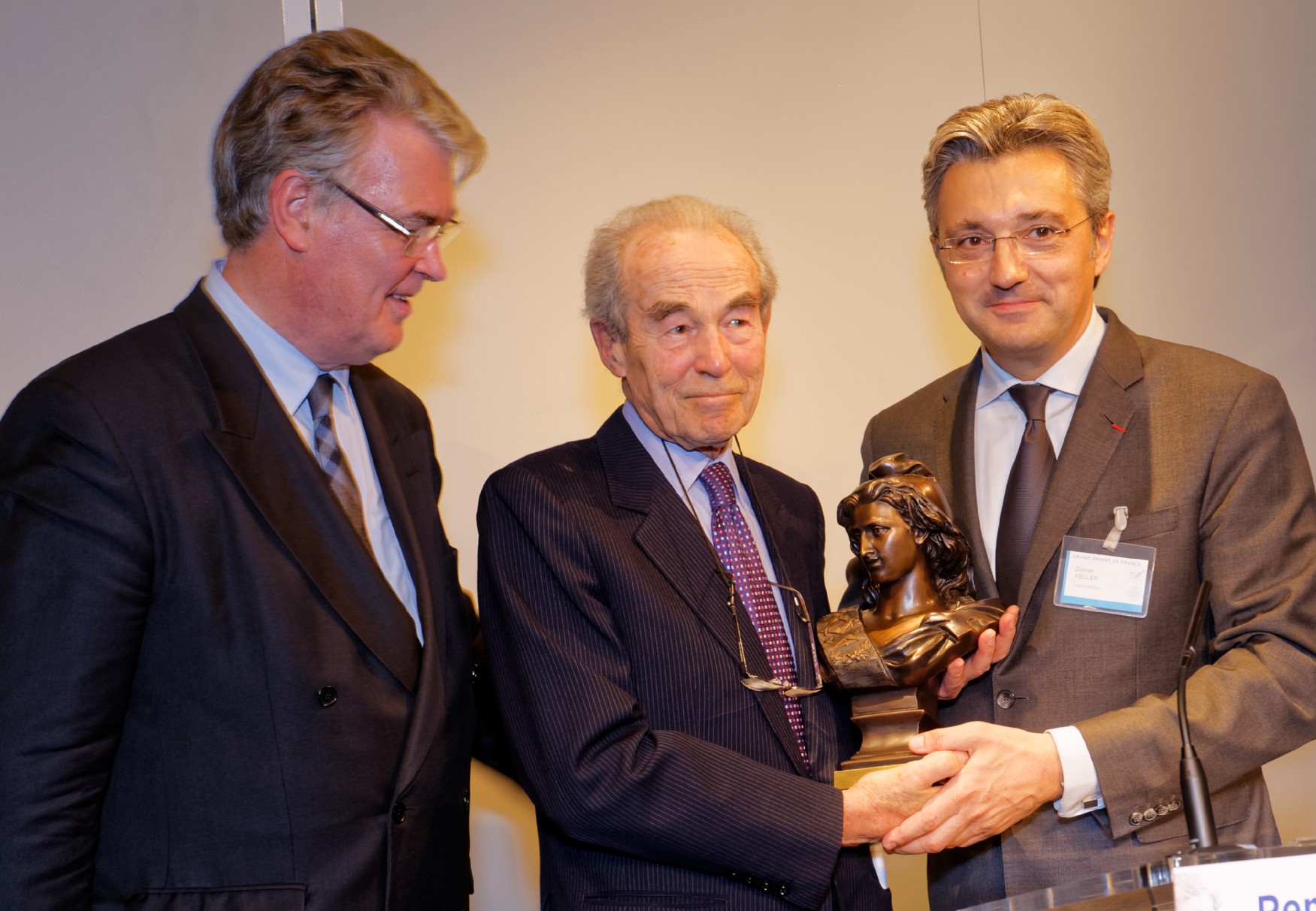 Jean-Paul Delevoye, Robert Badinter et Daniel Keller (Photo Ronan Loaec, GODF)