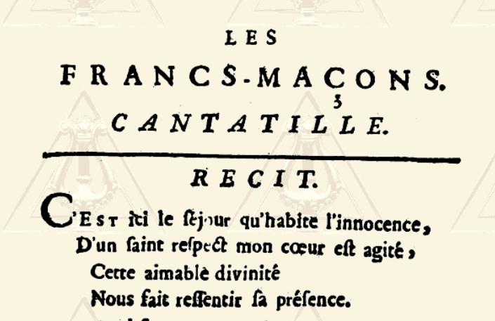 Cantatille "les francs-maçons"