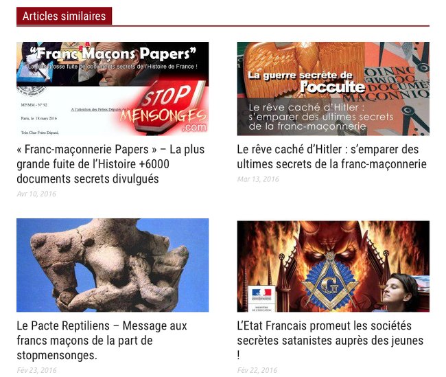 D'autres articles du site Stop Mensonges...