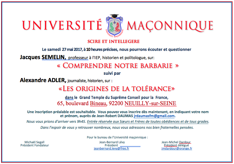 Universite maconnique 270517