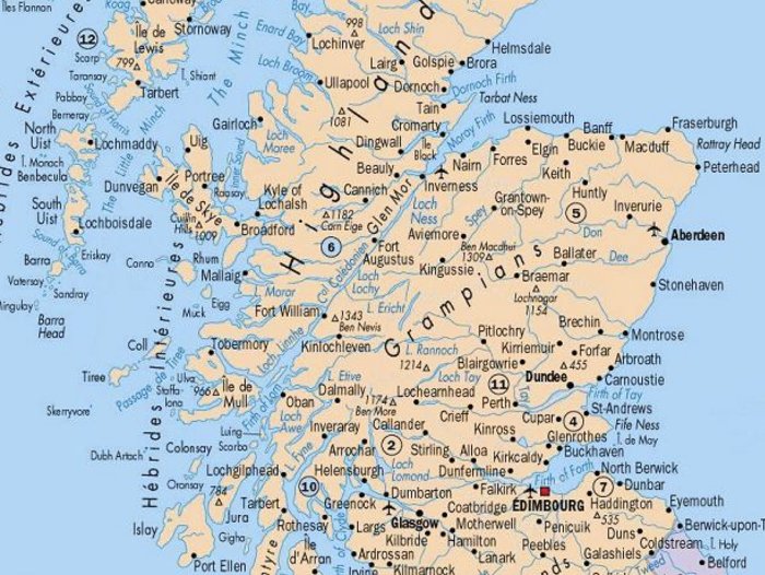 carte Ecosse