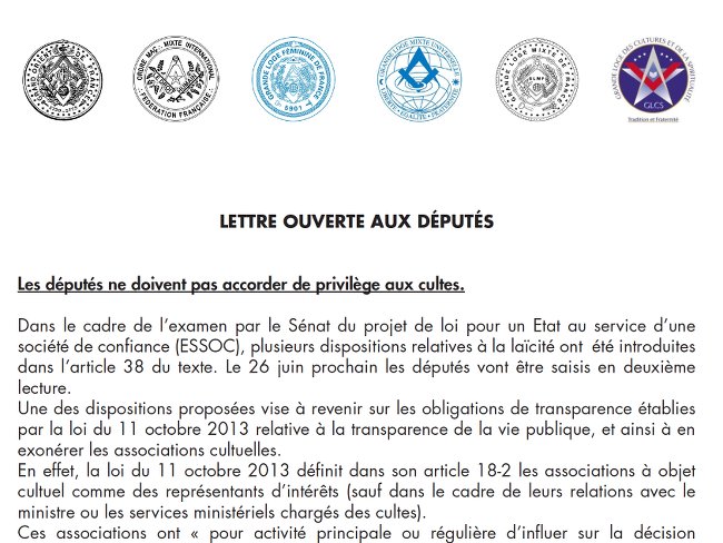 lettre ouverte aux deputes