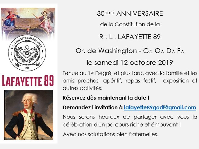 30 ans Loge Lafayette