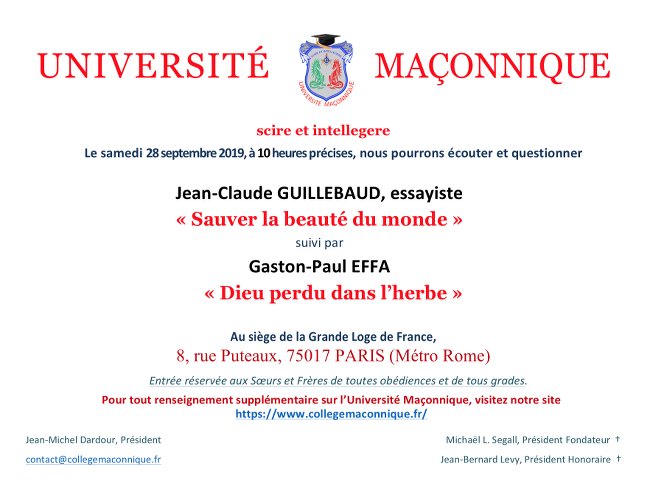 Univ maconnique 280919