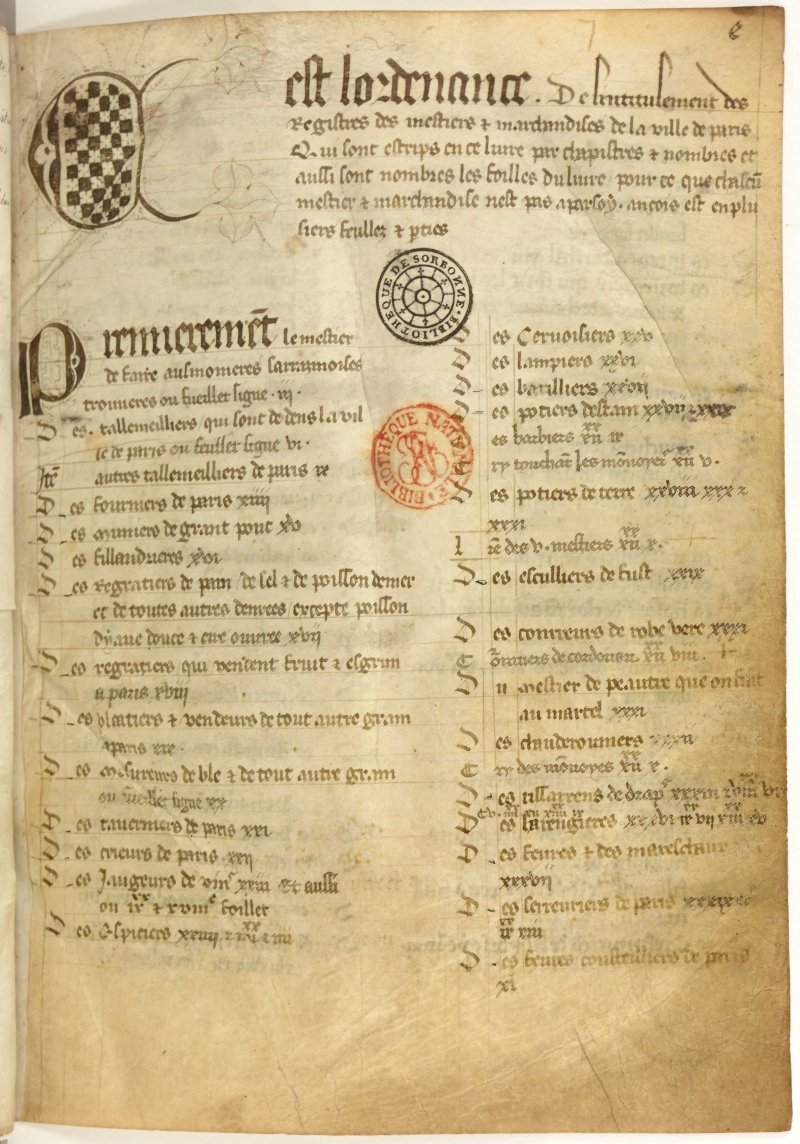 Les maçons dans le Livre des Métiers d’Etienne Boileau. Hiram.be