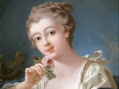 jeune fille a la rose BOUCHER