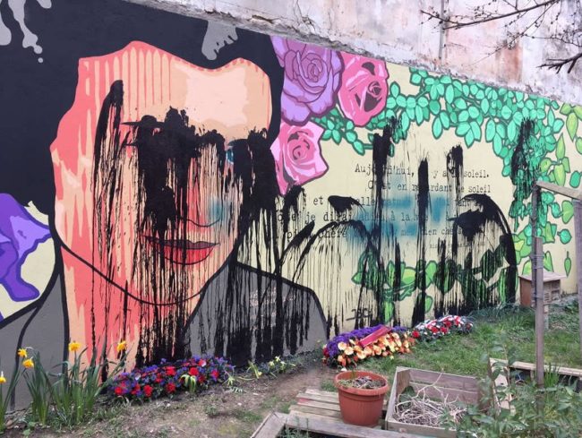 vandalisme fresque Melinee Manouchian