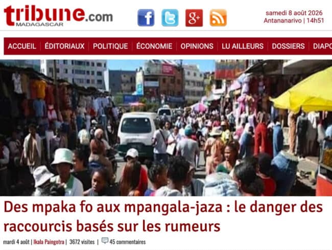 rumeurs Madagascar